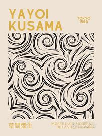 poster Yayoi Kusama Wallart formato A3 japan stile