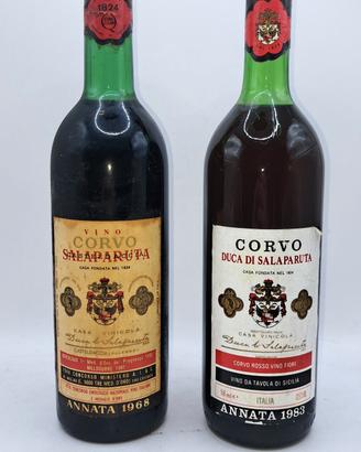 2 Bottiglie Vino Vintage 