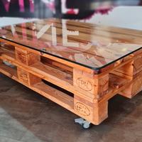 tavolo basso arredamento da bancali