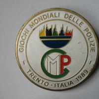 Giochi Mondiali Polizie Trento 1989 distintivo