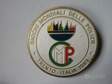 Giochi Mondiali Polizie Trento 1989 distintivo
