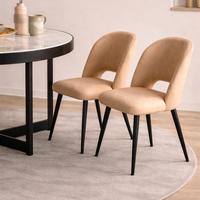 set 2 sedie in velluto moderne 