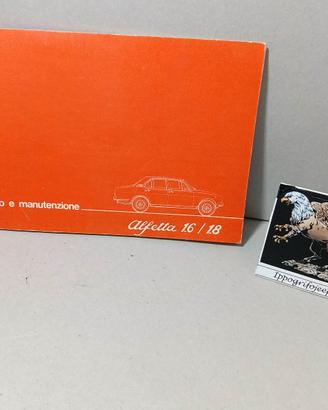 Manuale Uso manutenzione Alfetta 1.6 1.8 1979