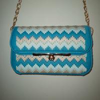 borsa artigianale in fettuccia e cordino