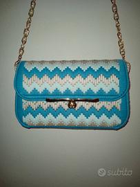 borsa artigianale in fettuccia e cordino