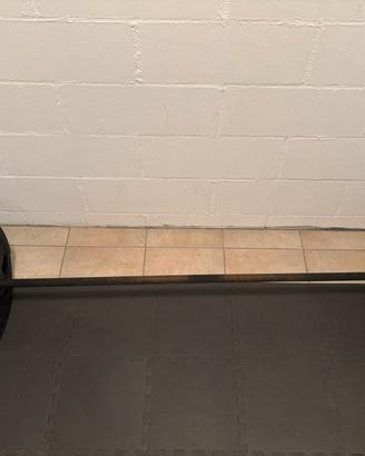 bilanciere + bilanciere EZ + 110 kg di dischi