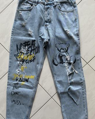 Jeans Carrot Fit Up Gent Azzurro Tg.S/42