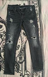 jeans donna nero elasticizzato tg. 42