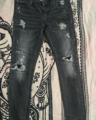 jeans donna nero elasticizzato tg. 42