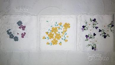 Fazzoletti ricamati a mano