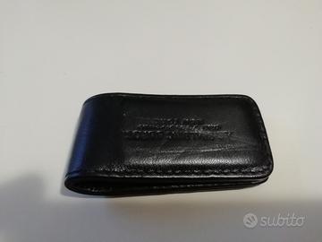 Ferma soldi in pelle nero