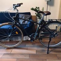 Bici città btwin Uomo telaio alto blu metallizzato