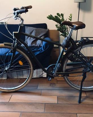 Bici città btwin Uomo telaio alto blu metallizzato