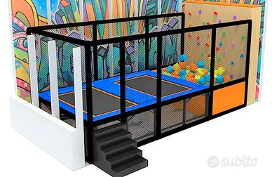 Tappeto Elastico con Arrampicata e Vasca Cubotti