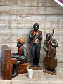 Statue trio New Orleans blues band ALT.65 CM