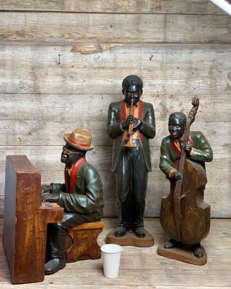 Statue trio New Orleans blues band ALT.65 CM