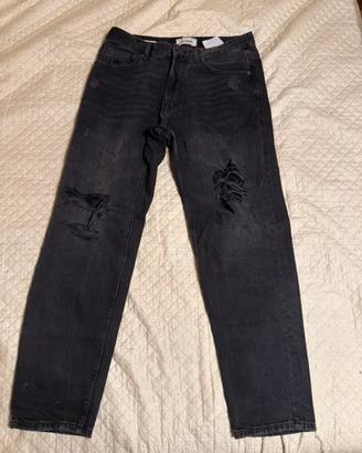 Jeans Neri Strappati Pull&Bear