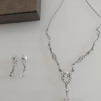 Parure, collana e orecchini da sposa e cerimonie