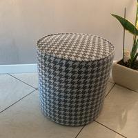 Pouf rotondo grigio