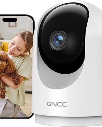 GNCC 2K Telecamera WiFi Interno 2.4/5GHz