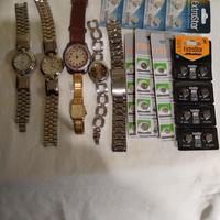 lotto orologi non funzionanti per ricambi e batter