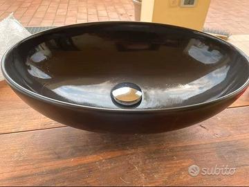 Lavabo da appoggio Ovale Nero