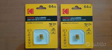 Coppia Micro Sd Kodak 64 Gb - nuove