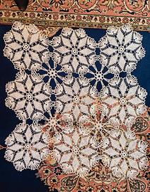 Centrotavola vintage uncinetto fatto a mano 78x78c