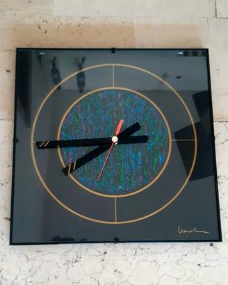  Orologio da Parete Vetro e Oro Lorenzoni"