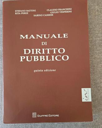 Manuale di diritto pubblico, quinta edizione 
