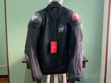 GIACCA MV AGUSTA SPR LEATHER JACKET DAINESE