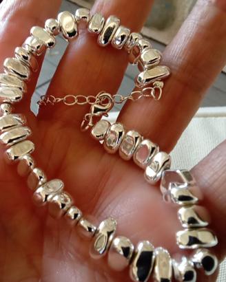 Bracciale donna pepite argento