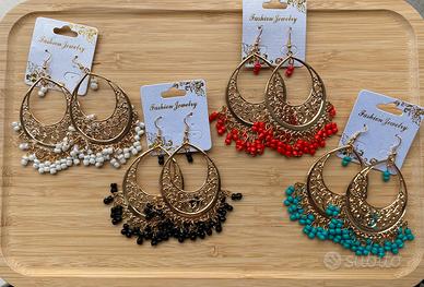 Pack 4 paia orecchini pendenti NUOVI