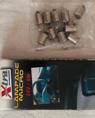 Kit 10 Lampadine Micro BA9s 24V 4W Lampa Xtra