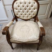 Poltrona in arte povera con cuscino originale 