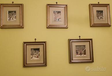 5 dipinti originali Paolo Canova, Pittore naif