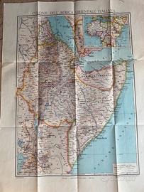 Cartina Geografica: COLONIE DELL’AFRICA ORIENTALE