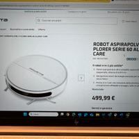 Robot aspira pavimento e lava pavimenti