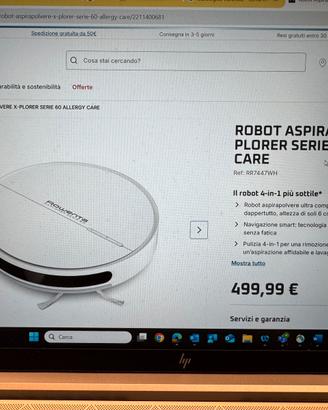 Robot aspira pavimento e lava pavimenti