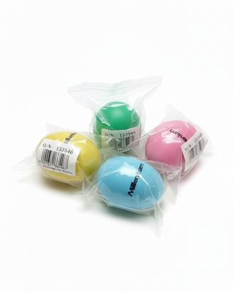 4 Shaker a uovo in plastica colorati