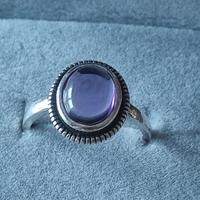 Anello Vintage in Argento S925 con pietra viola