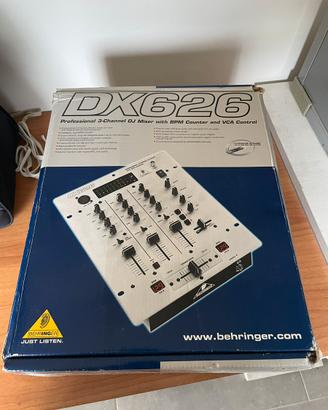 Mixer behringer dx626 con cuffie e microfono shure