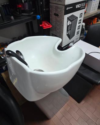 sedia con lavatesta ber barbiere 