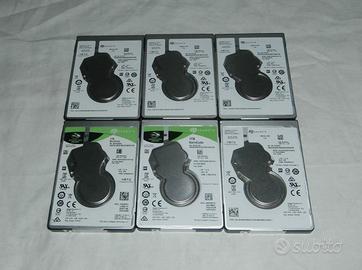 LOTTO DI 6 HARD DISK 1 TB SEAGATE 2,5" SATA