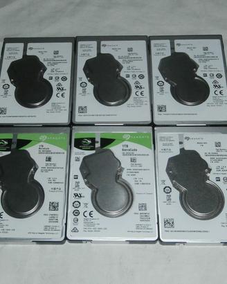 LOTTO DI 6 HARD DISK 1 TB SEAGATE 2,5" SATA