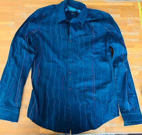 Camicia Casual Desigual – Petrolio con Ricami Mult