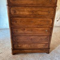 Cassettiera antica in ciliegio e castagno