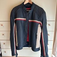 Giubbotto moto triumph in pelle con protezioni