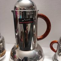 CAFFETTIERA LATTIERA ZUCCHERIERA ACCIAIO INOX