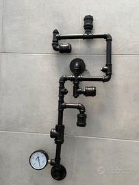 Lampadario industrial tubi idraulici